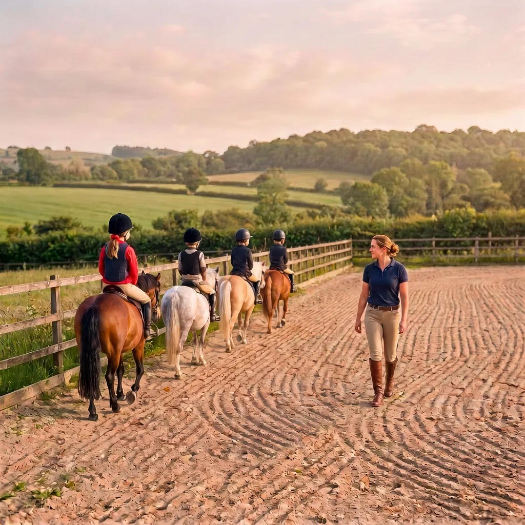 Cours de poney à Oradour-Saint-Genest, Haute-Vienne